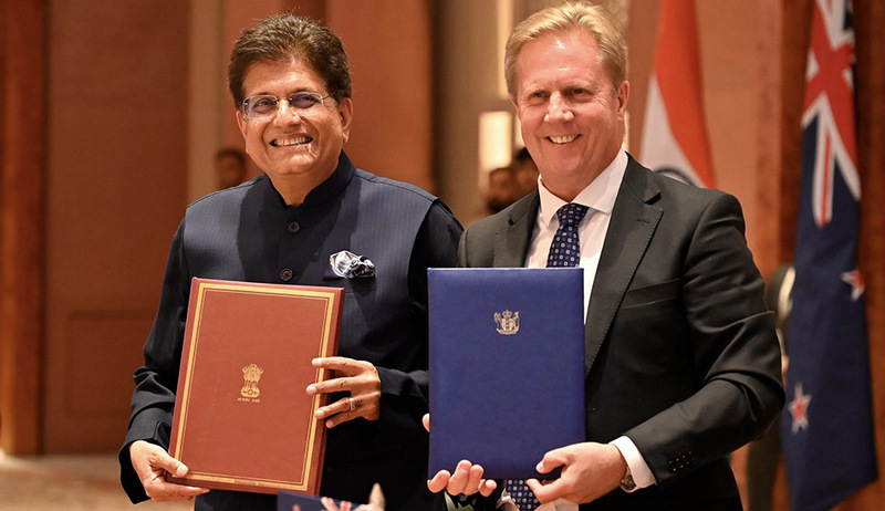 भारत र न्यूजील्याण्डबीच स्वतन्त्र व्यापार सम्झौता