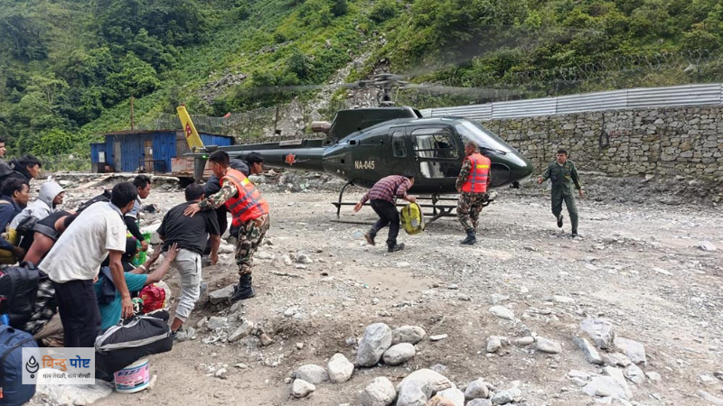 भोटेकोशी बाढीपछि २८९ विदेशी पर्यटकको उद्धार, अझै ५९१ सम्पर्कविहिन