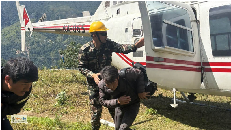बूढीगण्डकी बाढी : नेपाली सेनाद्वारा ४९ जनाको उद्धार