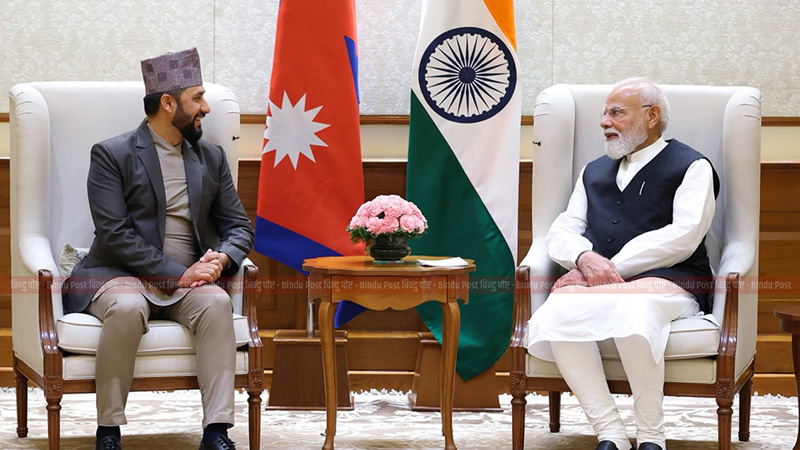 रवि-लामिछानेको- भारतीय-प्रधानमन्त्री- नरेन्द्र- मोदीसँग -भेटवार्ता--