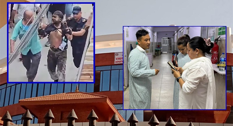 राहदानी विभाग अगाडि आफैलाई आगो लगाएका गणेश नेपालीलाई उपचारका लागि भारत लगिदै, खर्च सरकारले बेहोर्ने