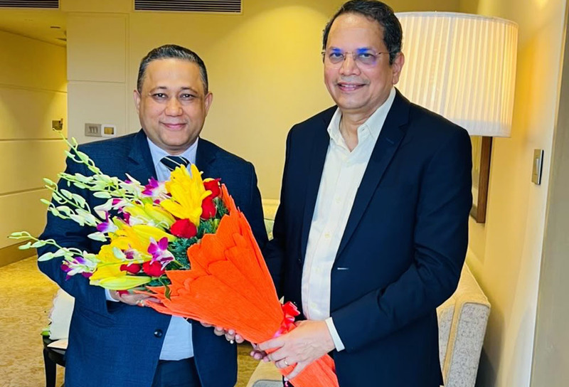 परराष्ट्रमन्त्री खनाल र भाजपाका विदेश विभाग प्रमुख चौथाईवालेबीच भेटवार्ता