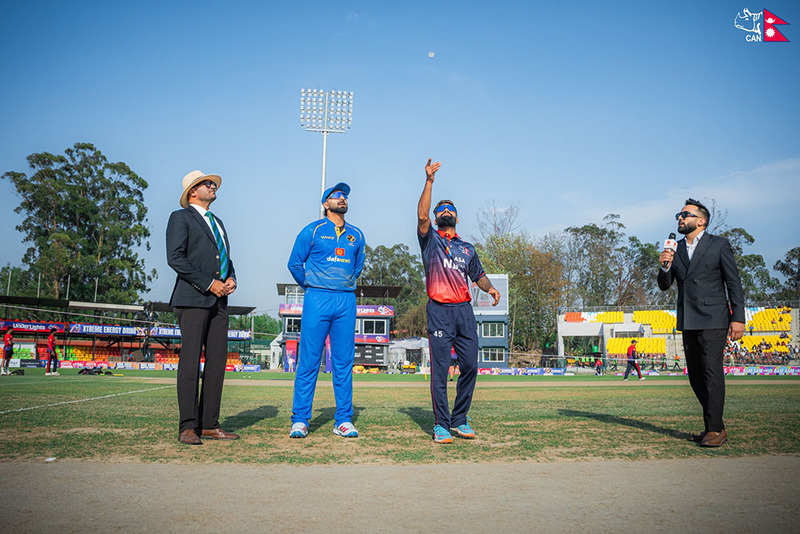 युएईविरुद्ध टस जितेर पहिला ब्याटिंग गर्दै नेपाल